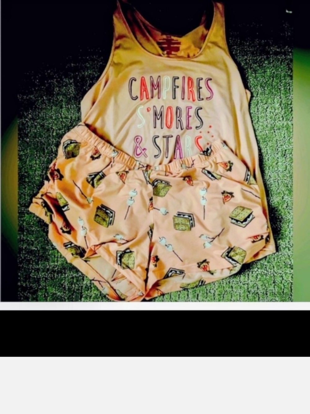 Women's Orange Cream Sherbet Soft and Comfortable Pajama Set in Small